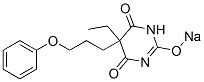5-エチル-5-(3-フェノキシプロピル)-2-ソジオオキシ-4,6(1H,5H)-ピリミジンジオン 化学構造式