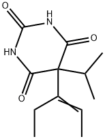 5-(1-Ethyl-1-propenyl)-5-isopropylbarbituric acid Struktur