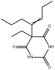 5-エチル-5-(1-プロピル-1-ブテニル)-2,4,6(1H,3H,5H)-ピリミジントリオン 化学構造式