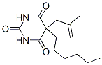5-ヘキシル-5-(2-メチル-2-プロペニル)-2,4,6(1H,3H,5H)-ピリミジントリオン 化学構造式