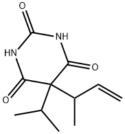 5-イソプロピル-5-(1-メチル-2-プロペニル)-2,4,6(1H,3H,5H)-ピリミジントリオン 化学構造式