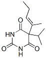 5-イソプロピル-5-(1-メチル-1-ブテニル)バルビツル酸 化学構造式