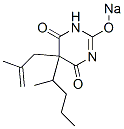5-(2-Methyl-2-propenyl)-5-(1-methylbutyl)-2-sodiooxy-4,6(1H,5H)-pyrimidinedione,67051-45-0,结构式