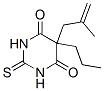 2,3-ジヒドロ-5-(2-メチル-2-プロペニル)-5-プロピル-2-チオキソ-4,6(1H,5H)-ピリミジンジオン 化学構造式