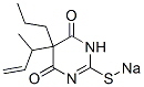5-(1-メチル-2-プロペニル)-5-プロピル-2-ソジオチオ-4,6(1H,5H)-ピリミジンジオン 化学構造式