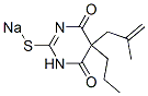 5-(2-メチル-2-プロペニル)-5-プロピル-2-ソジオチオ-4,6(1H,5H)-ピリミジンジオン 化学構造式