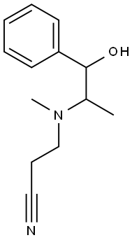 3-[2-ヒドロキシ-1-メチル-2-フェニルエチル(メチル)アミノ]プロピオノニトリル 化学構造式