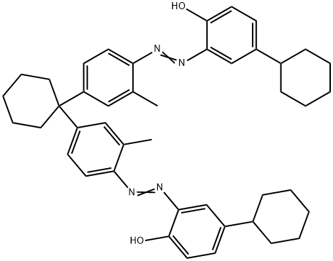 2,2'-[cyclohexylidenebis[(2-methyl-4,1-phenylene)azo]]bis[4-cyclohexylphenol] Struktur