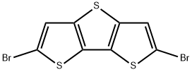 2,6-ジブロモジチエノ[3,2-b:2',3'-d]チオフェン 化学構造式