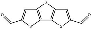 ジチエノ[3,2-b:2',3'-d]チオフェン-2,6-ジカルボキサルデヒド 化学構造式