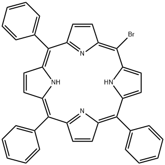 5-溴-10,15,20-三苯基卟啉, 67066-09-5, 结构式