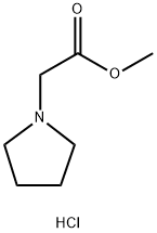 2-(1-吡咯烷基)乙酸甲酯(HCL),67067-92-9,结构式