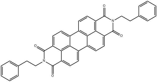 2,9-二(2-苯乙基)蒽并[2,1,9-DEF:6,5,10-D’E’F’]二异喹啉-1,3,8,10(2H,9H)-四酮,67075-37-0,结构式