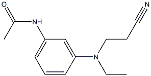 3-acetamido-N-ethyl-N-cyanoethylaniline Struktur