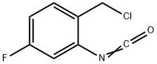 1-(クロロメチル)-4-フルオロ-2-イソシアナトベンゼン 化学構造式