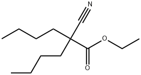 2-Butyl-2-cyanohexanoic acid ethyl ester Struktur