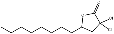 3,3-ジクロロ-4,5-ジヒドロ-5-オクチル-2(3H)-フラノン 化学構造式