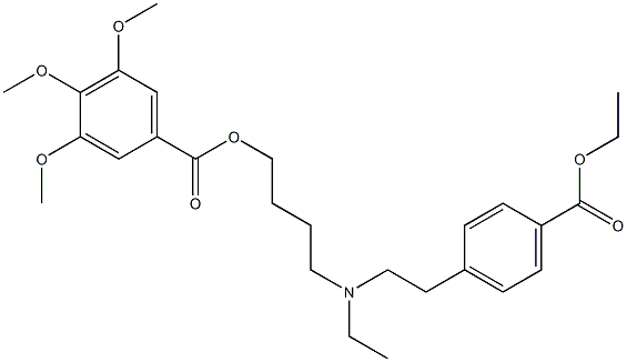 4-[2-[N-Ethyl-N-[4-(3,4,5-trimethoxybenzoyloxy)butyl]amino]ethyl]benzoic acid ethyl ester 结构式