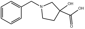 1-Benzyl-3-hydroxy-3-pyrrolidinecarboxylic acid Struktur