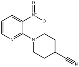 1-(3-硝基吡啶-2-基)哌啶-4-甲腈, 671191-99-4, 结构式