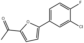 1-[5-(3-CHLORO-4-FLUOROPHENYL)-2-FURYL]ETHAN-1-ONE Structure