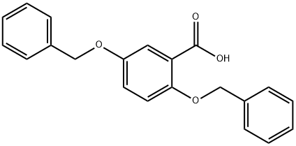2,5-ビス(ベンジルオキシ)安息香酸 化学構造式