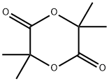 3,3,6,6-テトラメチル-1,4-ジオキサン-2,5-ジオン 化学構造式