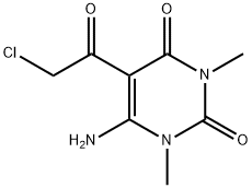 6-氨基-5-(2-氯乙烷酰)-1,3-二甲基-嘧啶-2,4-二酮, 67130-66-9, 结构式