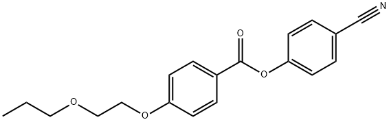 p-(2-Propoxyethoxy)benzoic acid p-cyanophenyl ester Struktur