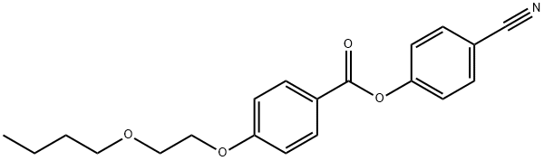 p-(2-ブトキシエトキシ)安息香酸p-シアノフェニル 化学構造式