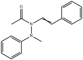 N2-Methyl-N2-phenyl-N1-(2-phenylethenyl)acetohydrazide Struktur