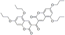 3,3'-carbonylbis(5,7-dipropoxy-2-benzopyrone) Struktur