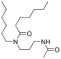 N-[3-(アセチルアミノ)プロピル]-N-ヘキシルヘプタンアミド 化学構造式