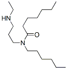 N-[3-(エチルアミノ)プロピル]-N-ヘキシルヘプタンアミド 化学構造式