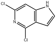 4,6-ジクロロ-1H-ピロロ[3,2-C]ピリジン 化学構造式