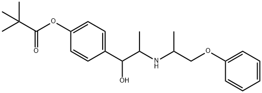 4-[1-hydroxy-2-[(1-methyl-2-phenoxyethyl)amino]propyl]phenyl pivalate|4-[1-hydroxy-2-[(1-methyl-2-phenoxyethyl)amino]propyl]phenyl pivalate