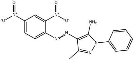 4-[(2,4-ジニトロフェニル)アゾ]-3-メチル-1-フェニル-1H-ピラゾール-5-アミン 化学構造式