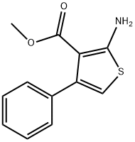 2-氨基-4-苯基噻吩-3-甲酸甲酯 结构式