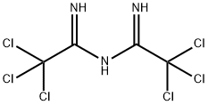 N-(1-アミノ-2,2,2-トリクロロエチリデン)-2,2,2-トリクロロエタンイミドアミド 化学構造式