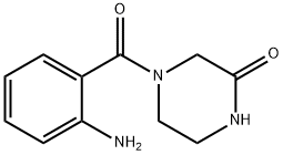 4-(2-アミノベンゾイル)-2-ピペラジノン 化学構造式