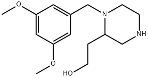 2-[1-(3,5-dimethoxybenzyl)-2-piperazinyl]ethanol Structure