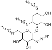 1,3-二叠氮基-1,2,3-三脱氧-4-O-(2,6-二叠氮基-2,6-二脱氧-ALPHA-D-吡喃葡萄糖基)-D-MYO-肌醇, 671809-10-2, 结构式