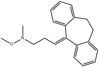 3-(10,11-ジヒドロ-5H-ジベンゾ[a,d]シクロヘプテン-5-イリデン)-N-メトキシ-N-メチル-1-プロパンアミン 化学構造式