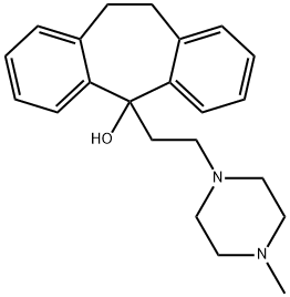 10,11-Dihydro-5-[2-(4-methylpiperazino)ethyl]-5H-dibenzo[a,d]cyclohepten-5-ol,67195-29-3,结构式