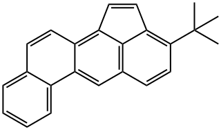 3-tert-ブチル-1,2-ジヒドロベンゾ[j]アセアントリレン 化学構造式