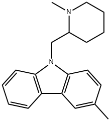 3-Methyl-9-(1-methyl-2-piperidylmethyl)-9H-carbazole,67196-12-7,结构式