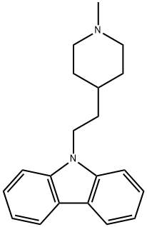 9-[2-(1-メチル-4-ピペリジル)エチル]-9H-カルバゾール 化学構造式