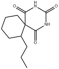 7-プロピル-2,4-ジアザスピロ[5.5]ウンデカン-1,3,5-トリオン 化学構造式