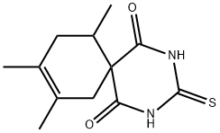3-Thioxo-8,9,11-trimethyl-2,4-diazaspiro[5.5]undec-8-ene-1,5-dione Struktur