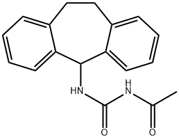 10,11-ジヒドロ-5-(3-アセチルウレイド)-5H-ジベンゾ[a,d]シクロヘプテン 化学構造式